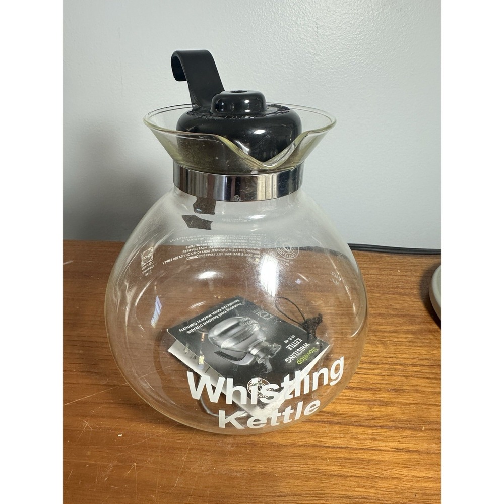 Cafe Brew Collection Schott Duran Glass Whistling Stovetop Kettle‎